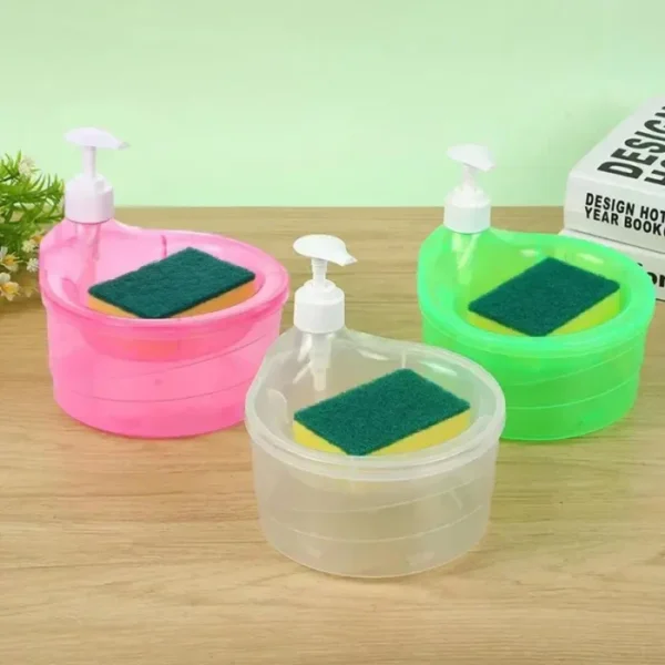 Liquid Soap Dispenser With Pump & Sponge